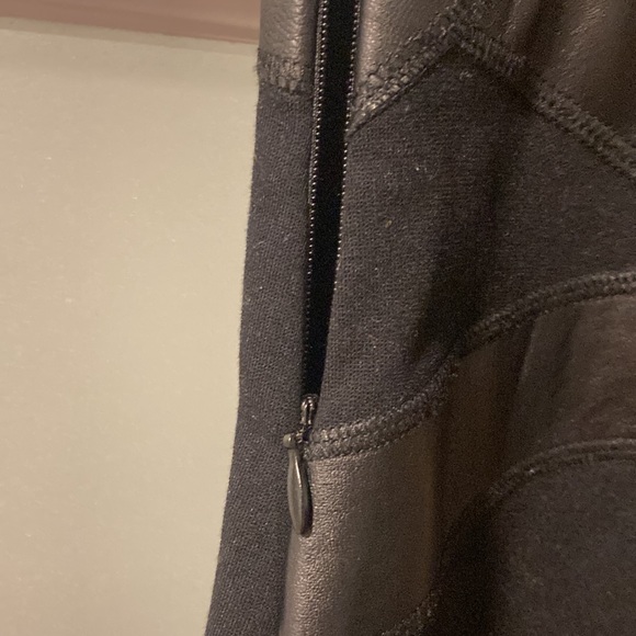 *last call* SANDRO bodycon black dress with leather accents - Picture 9 of 9